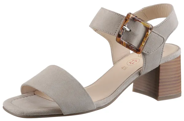 Sandalette ARA "BRIGHTON" Gr. 3,5 (36), beige (sand) Damen Schuhe Sandaletten Sommerschuh, Sandale, Blockabsatz, in Bequemweite H (= sehr weit)