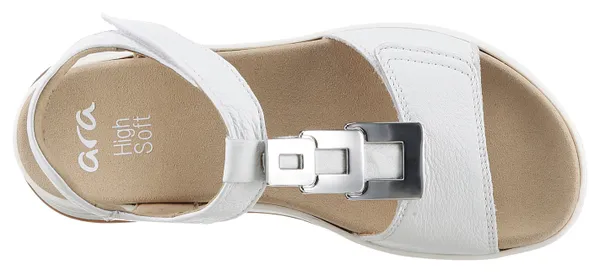Sandalette ARA "OSAKA-S" Gr. 41, weiß Damen Schuhe Sandalen Sommerschuh, Sandale, Keilabsatz, in Komfortweite H (sehr weit)