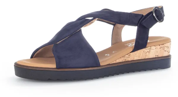 Sandalette GABOR "GENUA" Gr. 40, blau (dunkelblau) Damen Schuhe Sandaletten