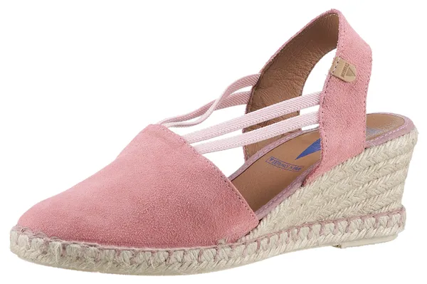 Sandalette VERBENAS "Maika Mahon" Gr. 37, rosa Damen Schuhe Sandaletten Sommerschuh, Sandale, Keilabsatz, mit Jutebesatz