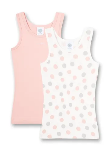 Sanetta Mädchen-Unterhemd (Doppelpack) Dots-Allover und