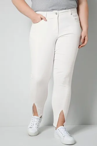 Sara Lindholm Regular-fit-Jeans 7/8-Jeans Slim Fit Saumschlitz 5-Pocket