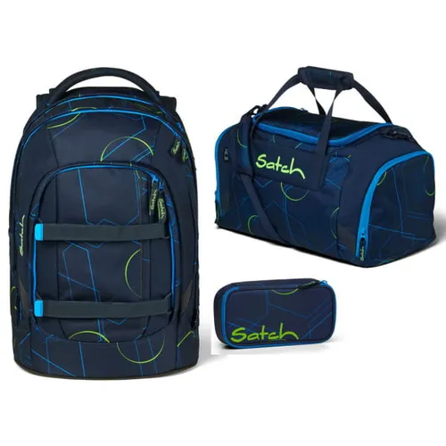 Satch Pack Schulrucksack-Set 3tlg Blue Tech