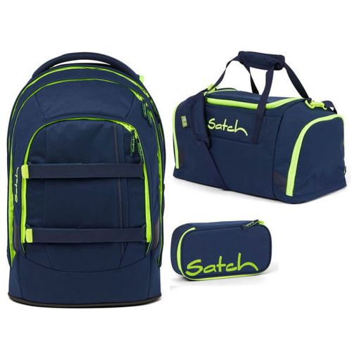 Satch Pack Schulrucksack-Set 3tlg Toxic Yellow