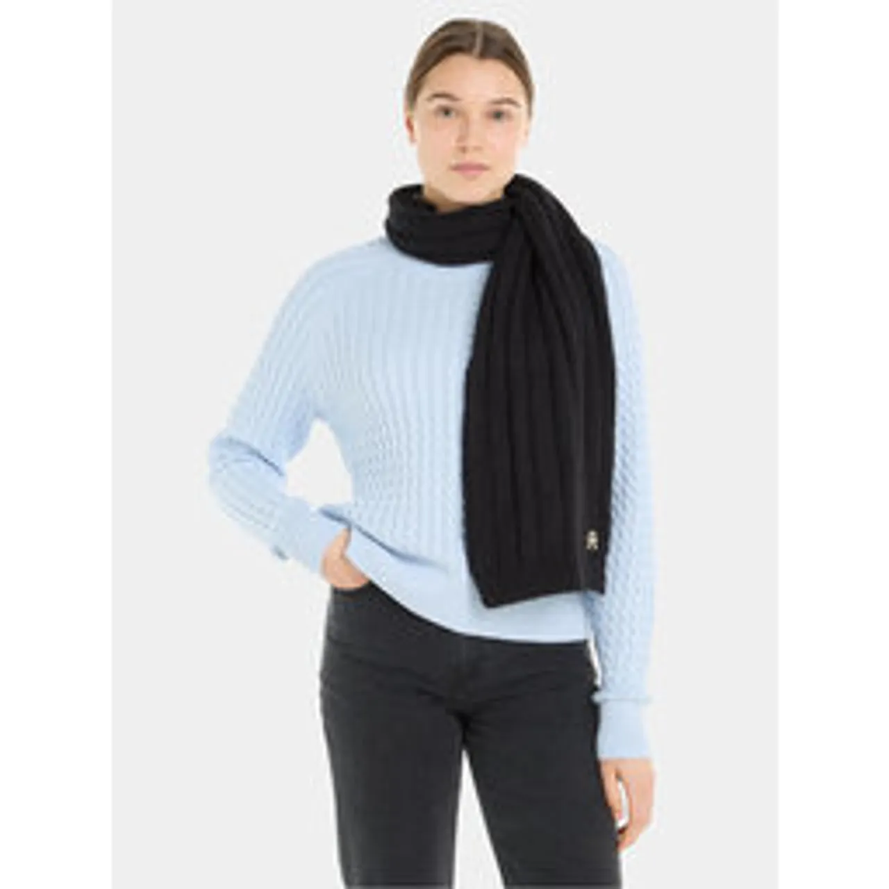 Schal Tommy Hilfiger Th Timeless Scarf AW0AW15351 Black BDS