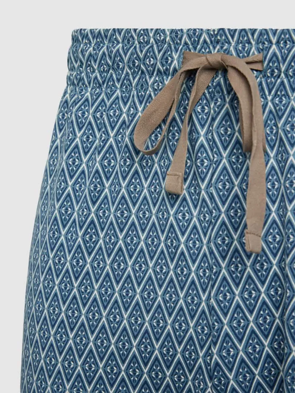 Schiesser Pyjama-Hose mit Allover-Muster Modell 'Mix + Relax' in Blau