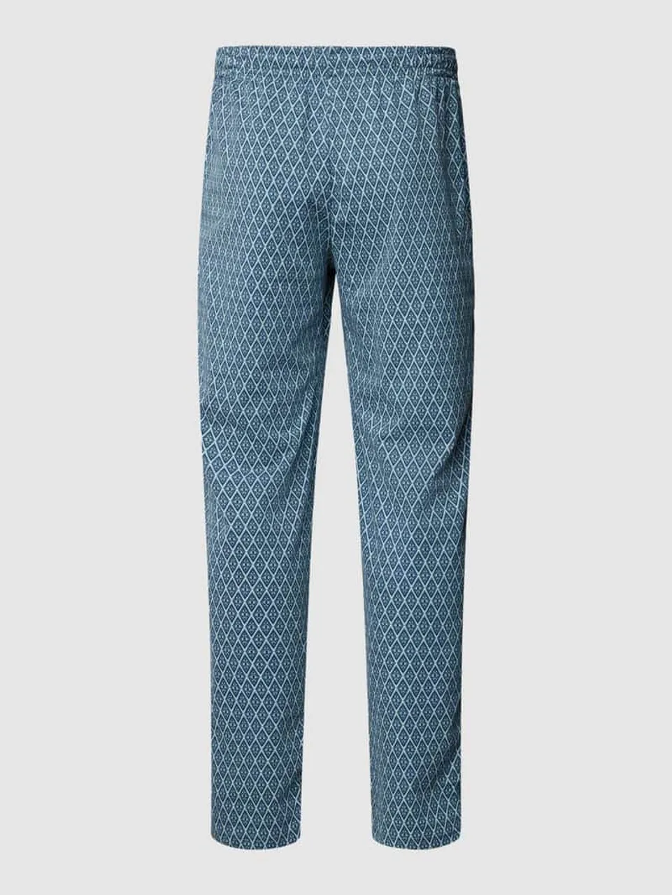 Schiesser Pyjama-Hose mit Allover-Muster Modell 'Mix + Relax' in Blau