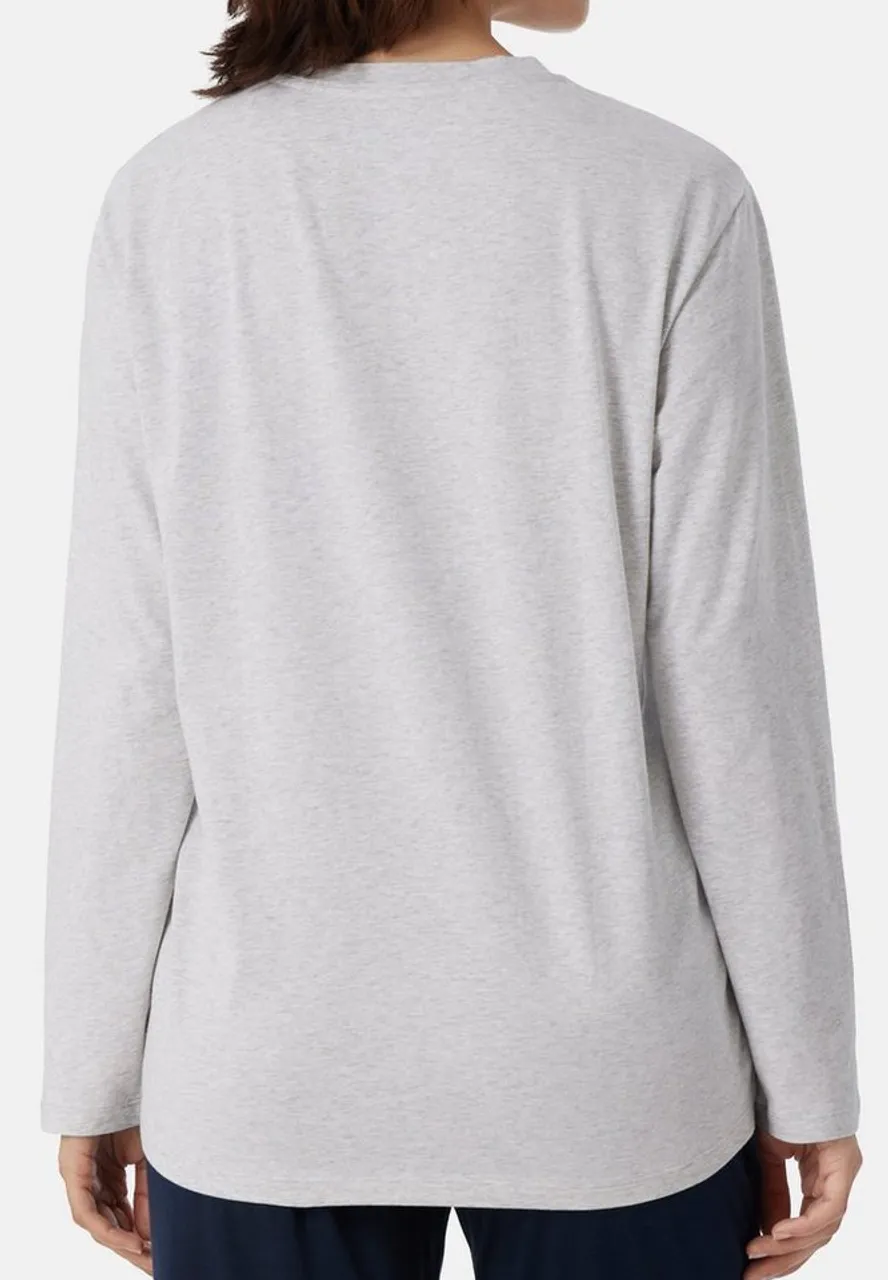 Schiesser Pyjamaoberteil Mix & Relax Organic Cotton (1-tlg) Schlafanzug Shirt langarm - Baumwolle -
