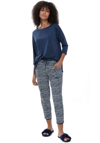 Schlafanzug MEY Gr. M, blau (new blue) Damen Homewear-Sets Pyjamas