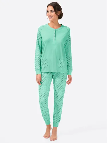 Schlafanzug WÄSCHEPUR Gr. 44/46, grün (mint) Damen Homewear-Sets Pyjamas