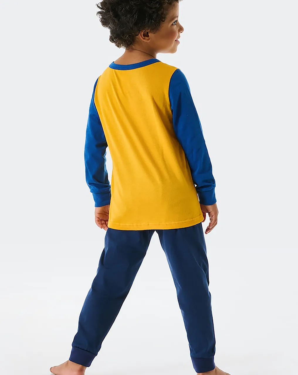 Schlafanzug WIKINGER lang in blau/gelb