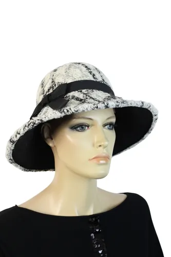 Schlapphut COLLEZIONE ALESSANDRO "Paris" weiß Damen Hüte Schlapphüte