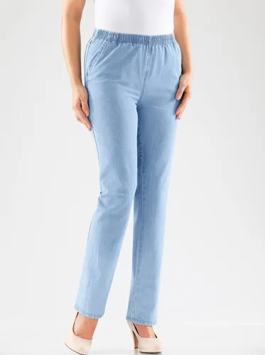 Schlupfjeans CLASSIC BASICS Gr. 22, Kurzgrößen, blau (blue, bleached) Damen Jeans