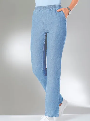 Schlupfjeans CLASSIC BASICS Gr. 38, Normalgrößen, blau (blue, bleached) Damen Jeans