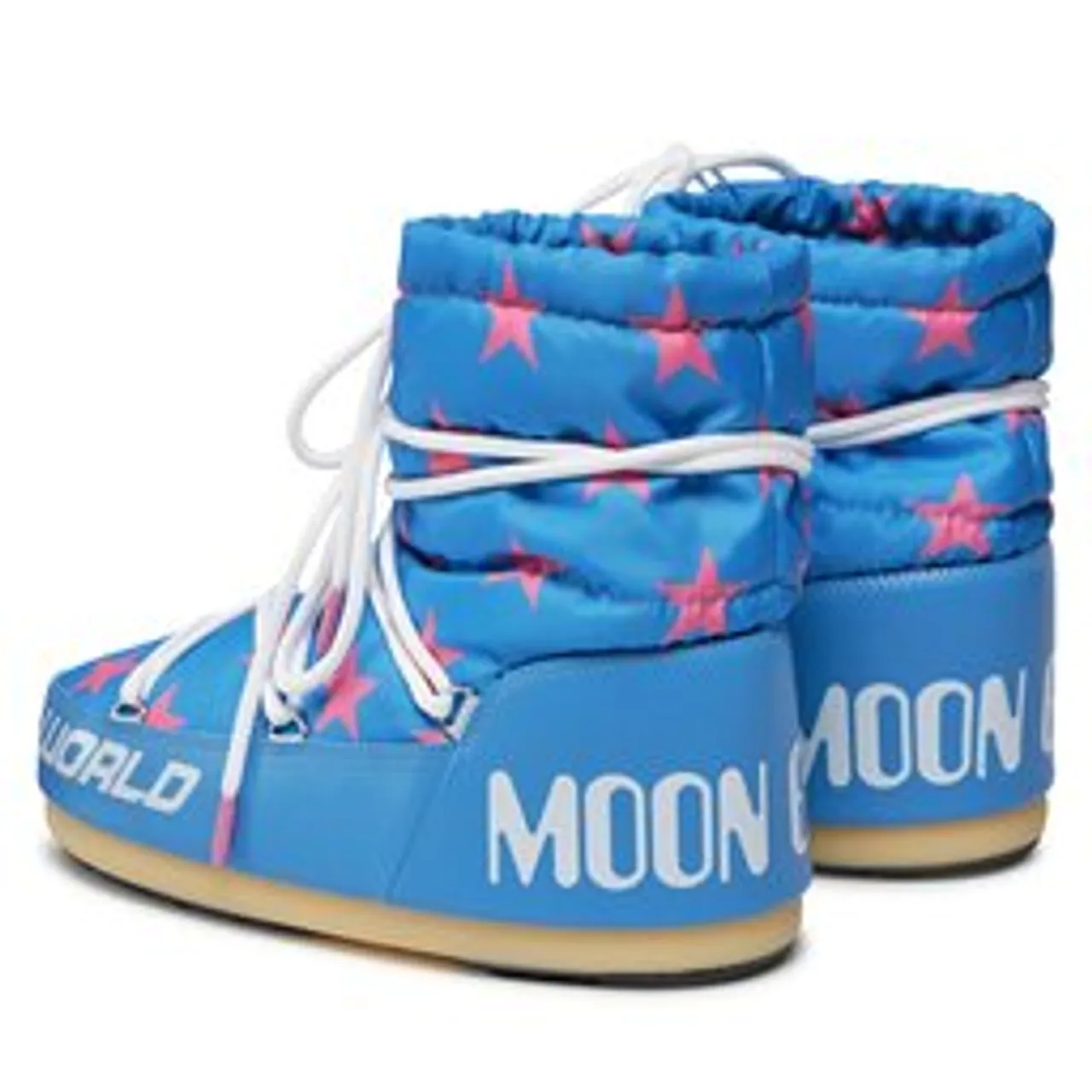 Schneeschuhe Moon Boot Light Low Stars 14601700001 Alaskan Blue / Pink 001
