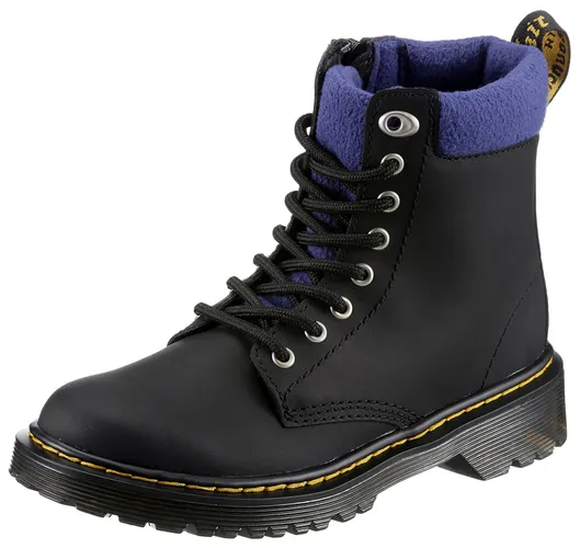 Schnürboots DR. MARTENS "1460 COLLAR J" Gr. 32, schwarz (schwarz, blau) Kinder Schuhe Stiefel Boots