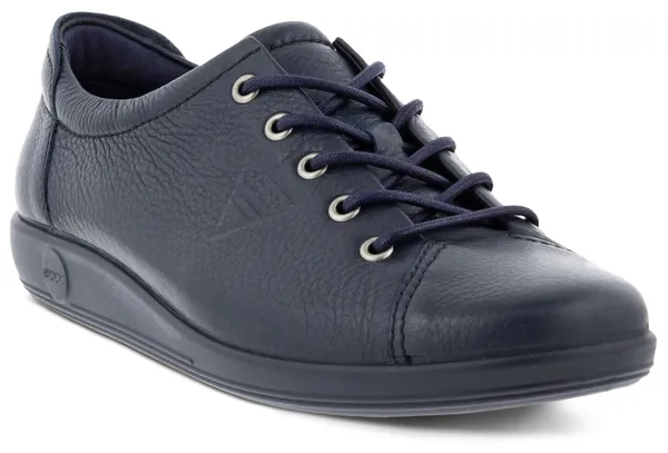 Schnürschuh ECCO "Ecco Soft 2.0" Gr. 37, blau (nachtblau) Damen Schuhe Classic Schnürschuhe