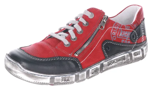 Schnürschuh KACPER Gr. 46, rot (rot, schwarz) Herren Schuhe Schnürhalbschuhe