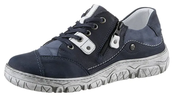 Schnürschuh KRISBUT Gr. 37, blau (dunkelblau) Damen Schuhe Classic Schnürschuhe