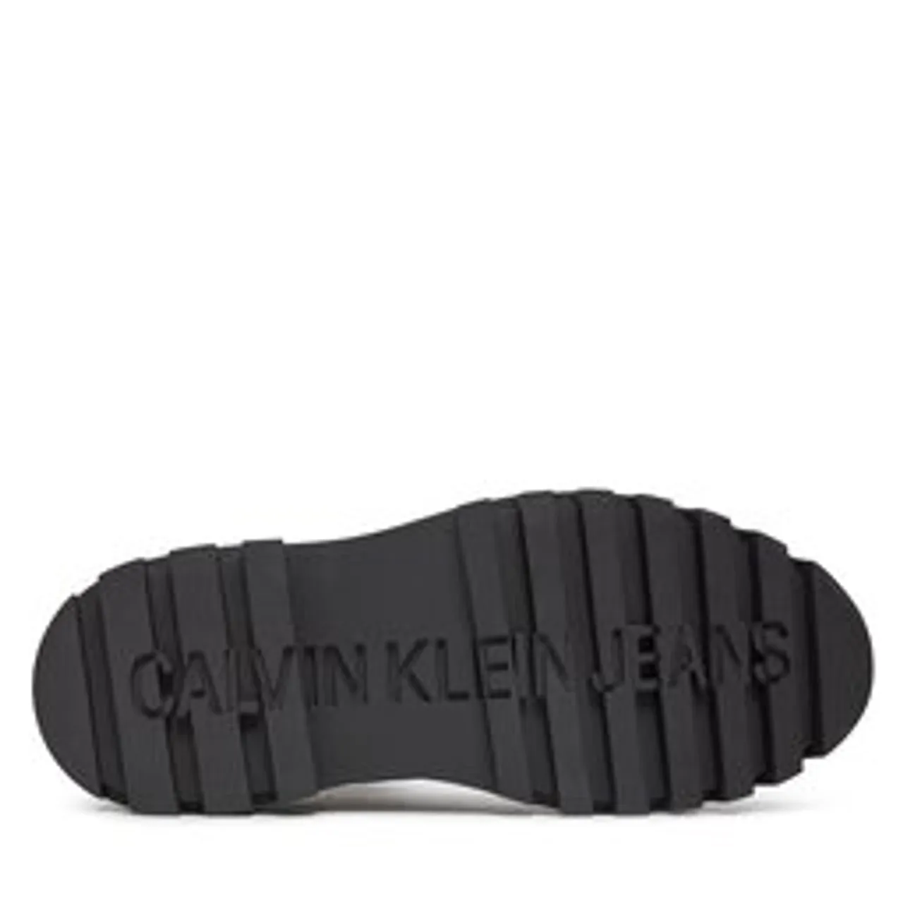 Schnürstiefeletten Calvin Klein Jeans Chunky Boot Laceup Lth Mg Sat YW0YW01285 Triple Black 0GT