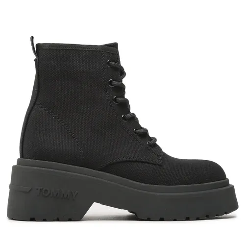 Schnürstiefeletten Tommy Jeans Lace Up Festiv Boots EN0EN02133 Black 0GJ