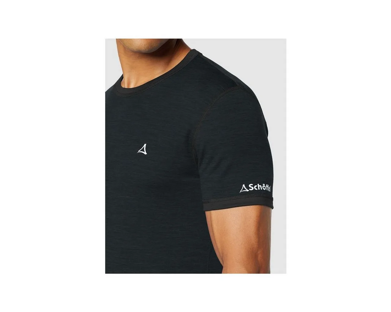 Schöffel T-Shirt schwarz passform textil (1-tlg)