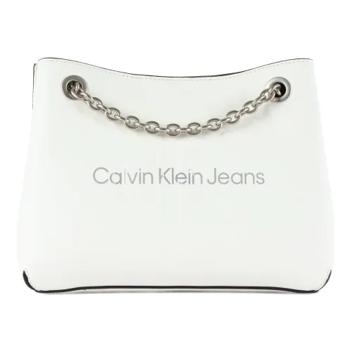 Schultertasche aus Kunstleder mit geprägtem Logo Calvin Klein Jeans