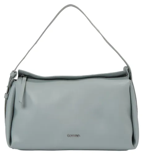 Schultertasche CALVIN KLEIN "GRACIE SHOULDER BAG" Gr. B/H/T: 29 cm x 18 cm x 13 cm, grau (pigeon) Damen Taschen Handtaschen