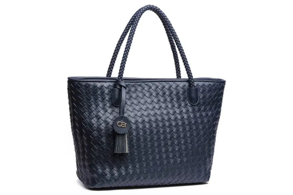 Schultertasche COLLEZIONE ALESSANDRO "Paris" Gr. B/H/T: 38 cm x 32 cm x 17 cm one size, blau (marine) Damen Taschen Handtaschen
