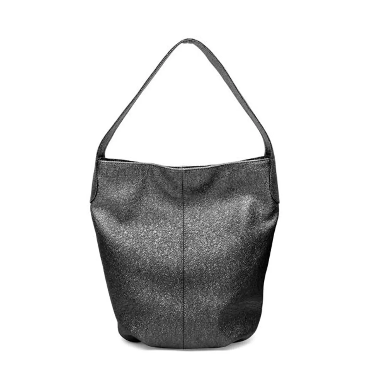 Schultertasche GRETCHEN "Carnation Hobo" Gr. B/H/T: 35 cm x 35.5 cm x 35.5 cm, silberfarben Damen Taschen Handtaschen aus Leder