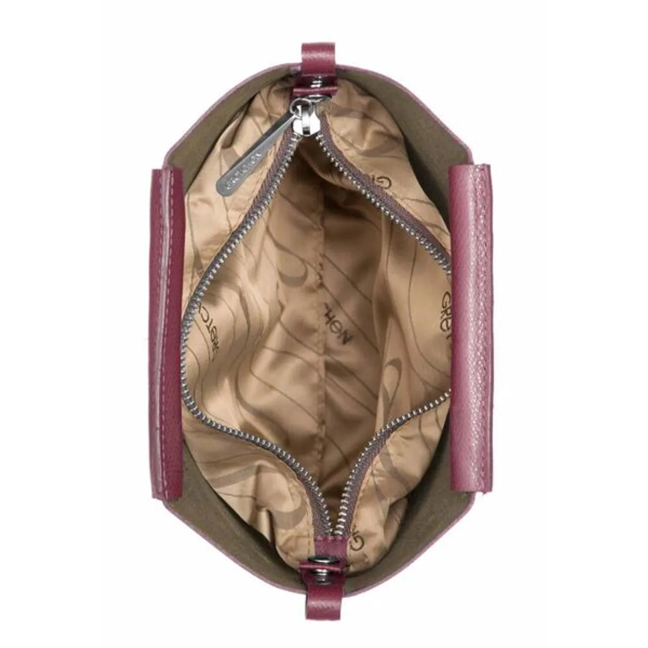 Schultertasche GRETCHEN "Crocus Small Shoulderbag" Gr. B/H/T: 23 cm x 22 cm x 22 cm, rosa (altrosa) Damen Taschen Handtaschen aus italienischem Rindsl...
