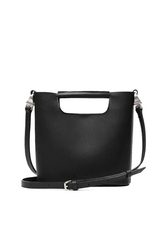 Schultertasche GRETCHEN "Crocus Small Shoulderbag" Gr. B/H/T: 23 cm x 22 cm x 22 cm, schwarz Damen Taschen Handtaschen aus italienischem Rindsleder