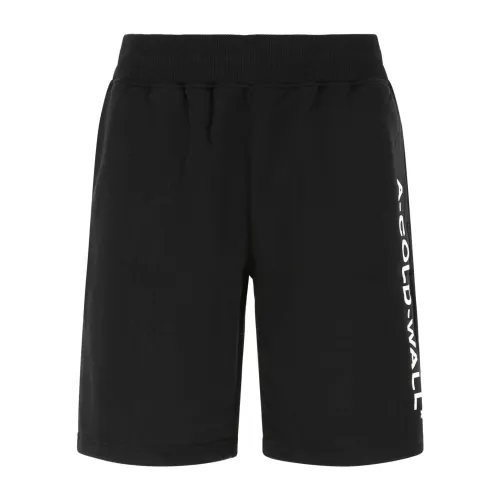 Schwarze Baumwoll -Bermuda -Shorts A-Cold-Wall