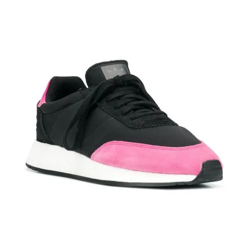 Schwarze Core Sneakers mit Shock Pink Logo Adidas