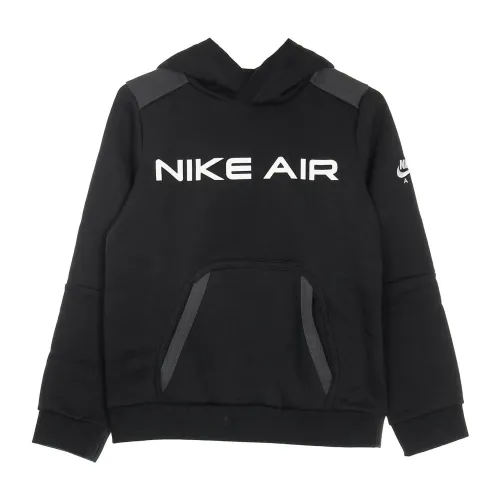Schwarze/DK Smoke Grey/Weiße Air Hoodie Nike