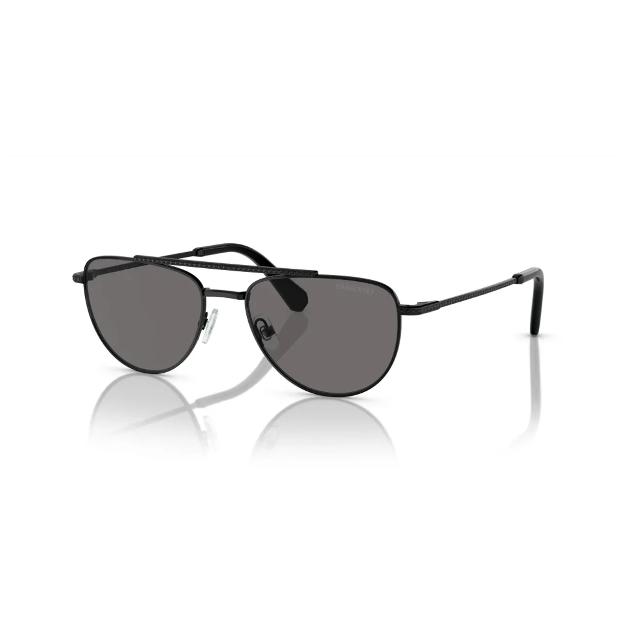 Schwarze/Dunkelgraue Sonnenbrille SK 7007 Swarovski