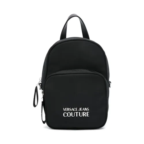 Schwarze Eimer Tasche Rucksack für Frauen Versace Jeans Couture