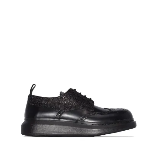Schwarze flache Schuhe mit 3,5 cm Absatz Alexander McQueen
