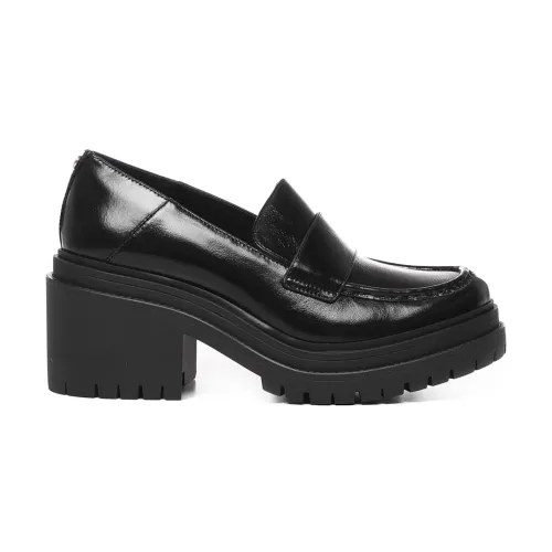 Schwarze flache Schuhe mit Monogramm MK Michael Kors