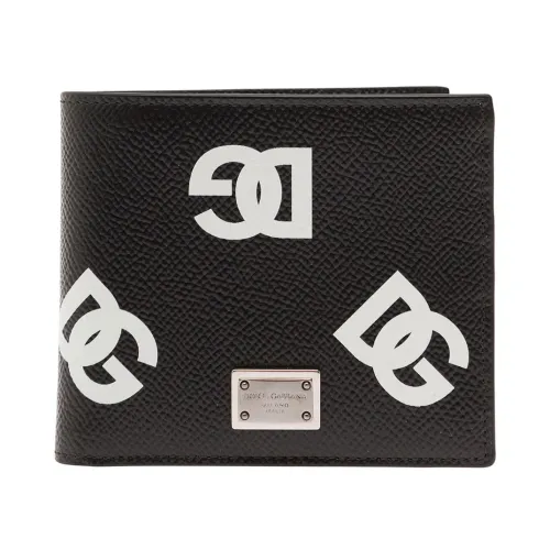 Schwarze Geldbörsen mit Logo DG Dolce & Gabbana