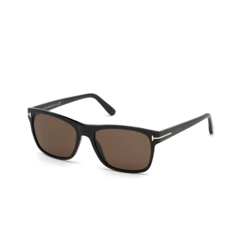 Schwarze Glänzende Sonnenbrille Tom Ford