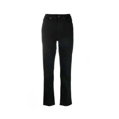 Schwarze High-Waist Tapered Jeans 3X1