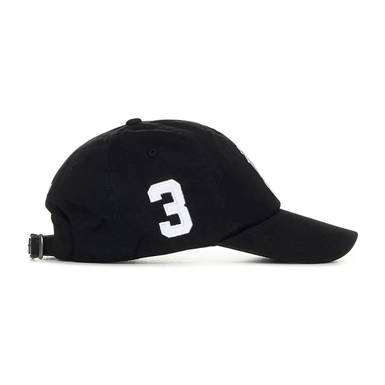 Schwarze Hüte mit verstellbarem Lederriemen Polo Ralph Lauren