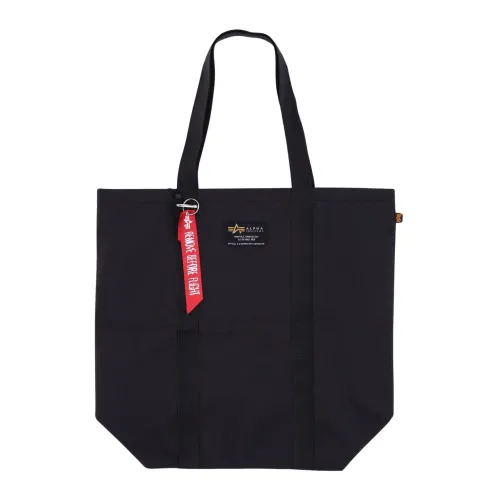 Schwarze Label Shopping Bag - Streetwear Kollektion Alpha Industries