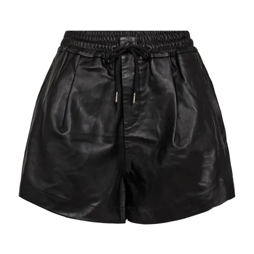 Schwarze Leder-Shorts & Slips Co'Couture