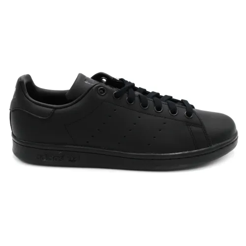 Schwarze Ledersneakers Adidas