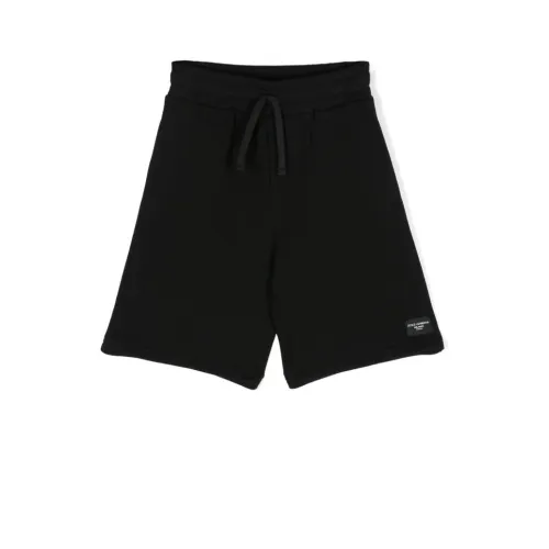 Schwarze Logo-Jersey-Shorts Dolce & Gabbana