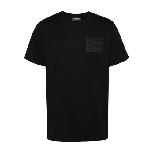 Schwarze Logo Print T-shirts und Polos Dondup