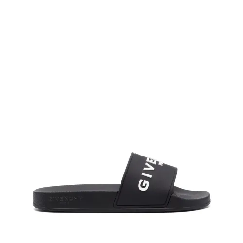 Schwarze Logo-Slides mit geformtem Fußbett Givenchy