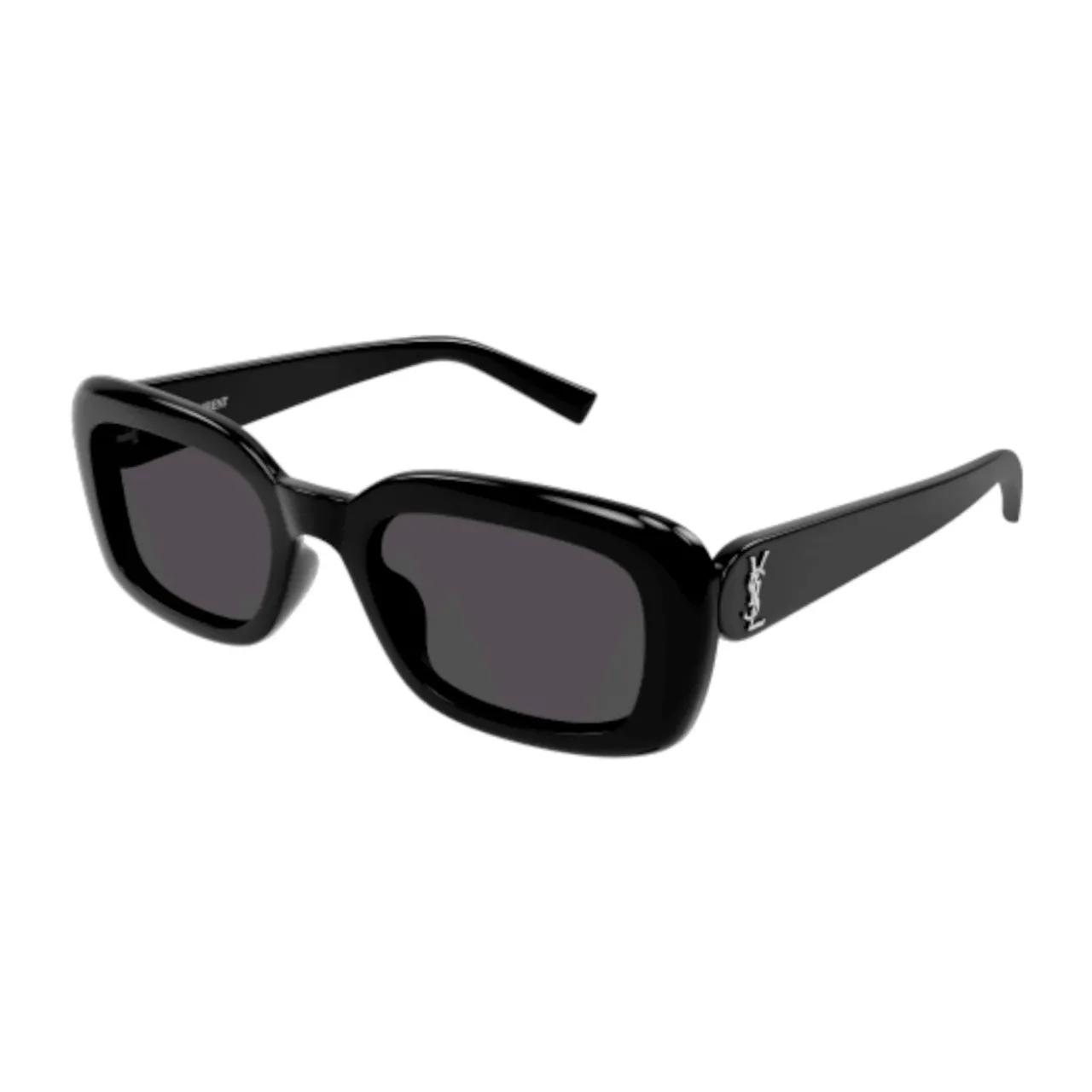 Schwarze Rechteckige Sonnenbrille Saint Laurent
